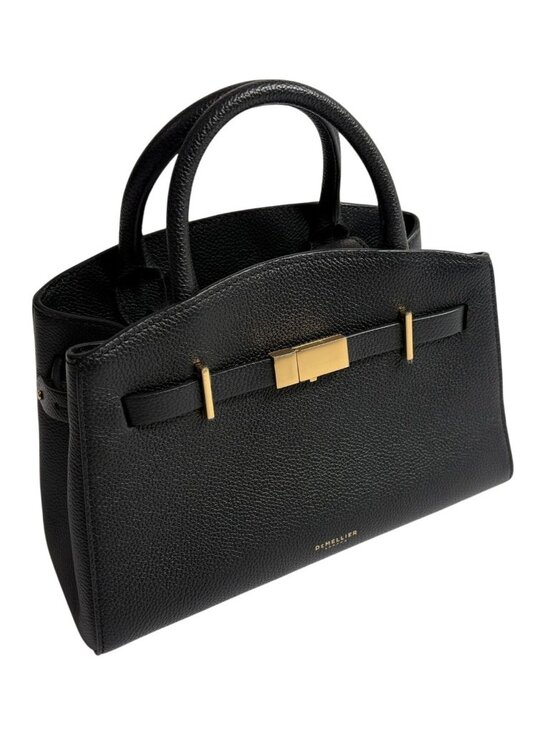 DeMellier Handbags - Demellier The Small Hudson in Black Small Grain Leather